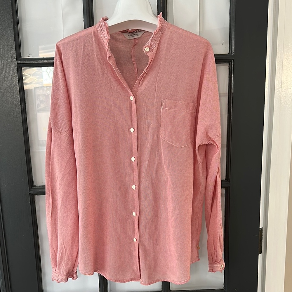 Scotch & Soda wish upon a star red striped blouse
